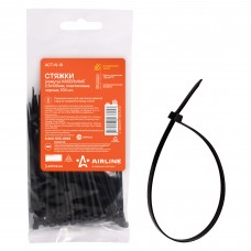 Стяжки (хомуты) кабельные 2,5*100 мм, пластиковые, черные, 100 шт. AIRLINE ACT-N-18