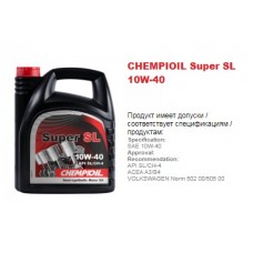 CHEMPIOIL Super SL 10W-40 (A3 B3) полусинтетическое моторное масло 10W40 5л. (plastic)